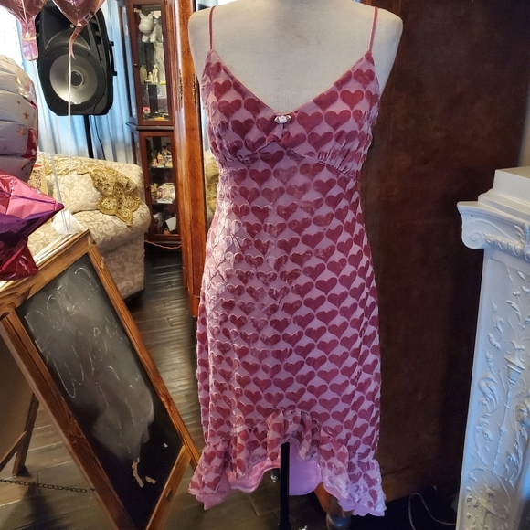 💥Betsey Johnson velvet heart midi dress - Picture 11 of 15